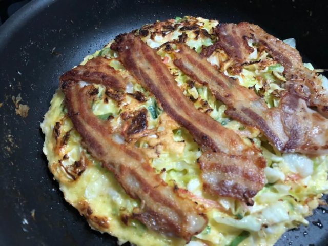 お好み焼きが焼けた!