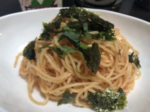 タラコパスタ!完成