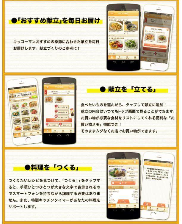 キッコーマンアプリ紹介
