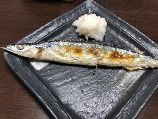 さんまの塩焼き完成!